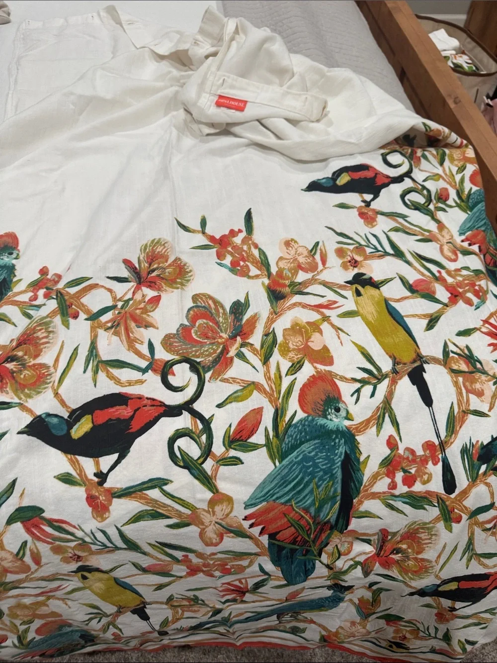Opalhouse Multicolor Tropical Bird & Floral Shower Curtain